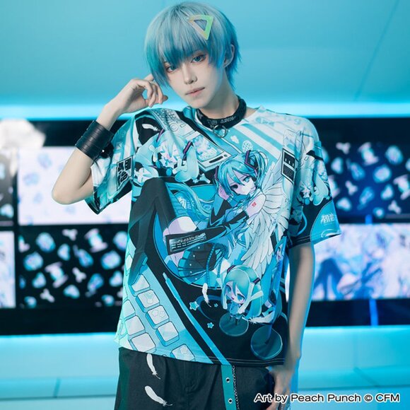 NEW ACDC RAG x Hatsune Miku Forever Black Mint Tee - Picture 3 of 7